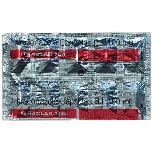 itraclar 100mg capsule 10's